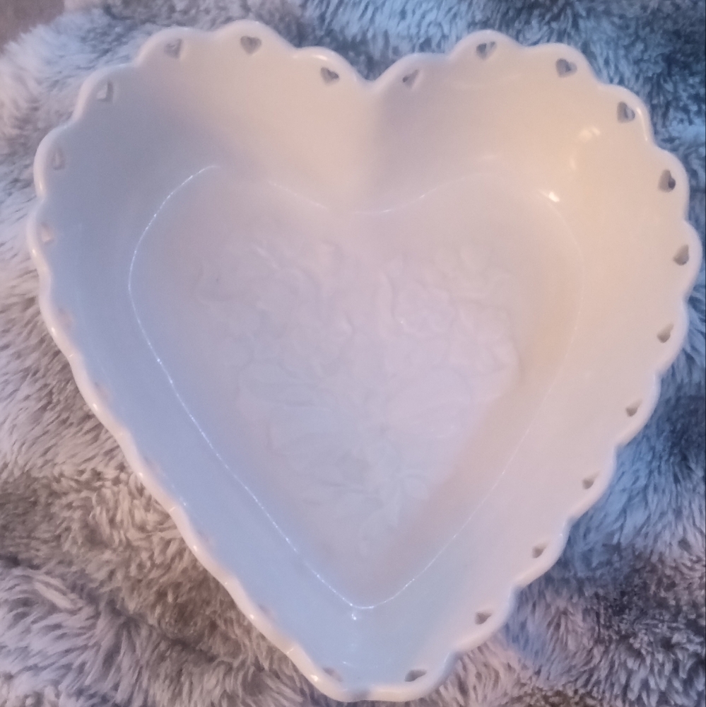 Longaberger Heart-Shaped Dish